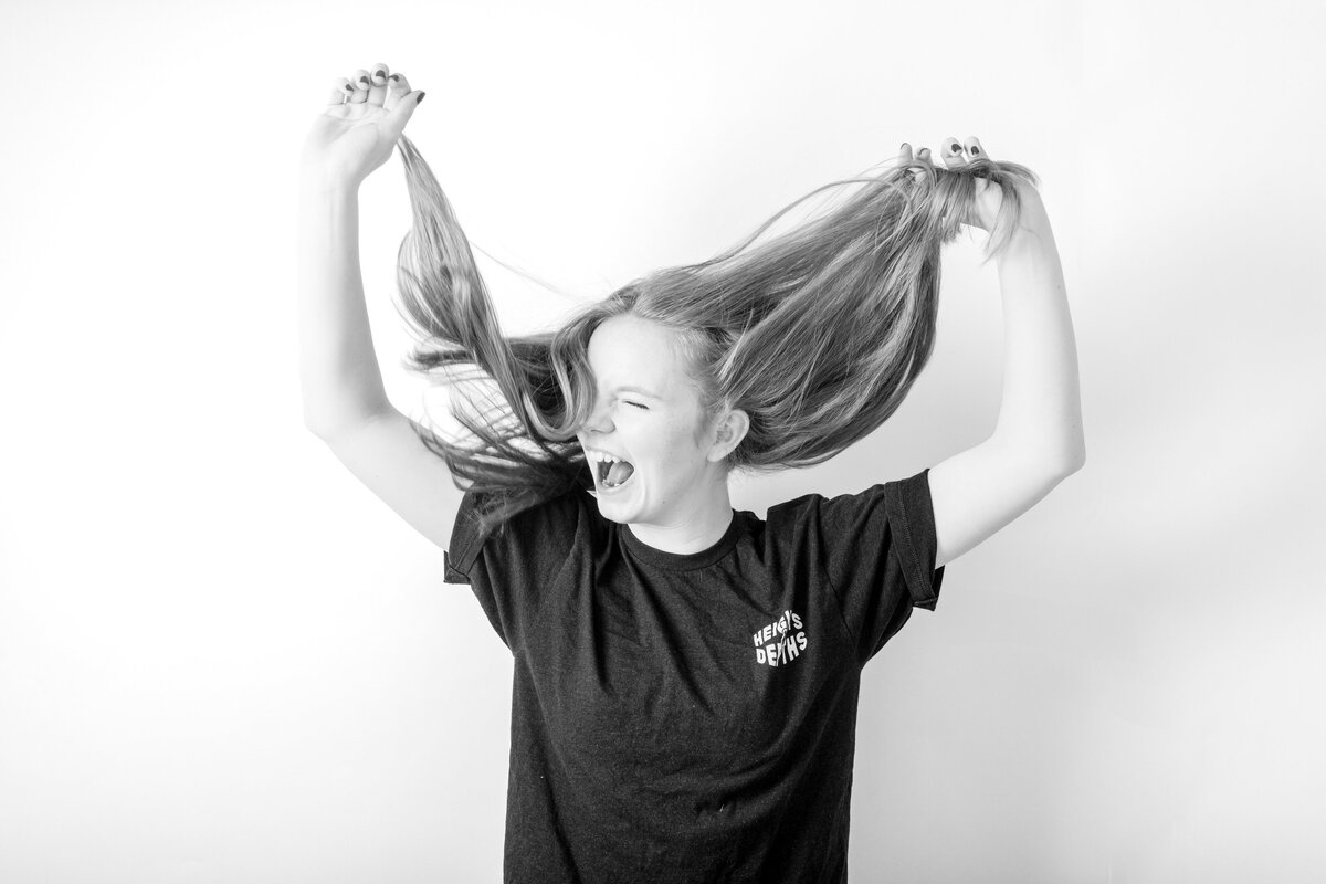 Modern kids portrait in Deltona home-based photography studio