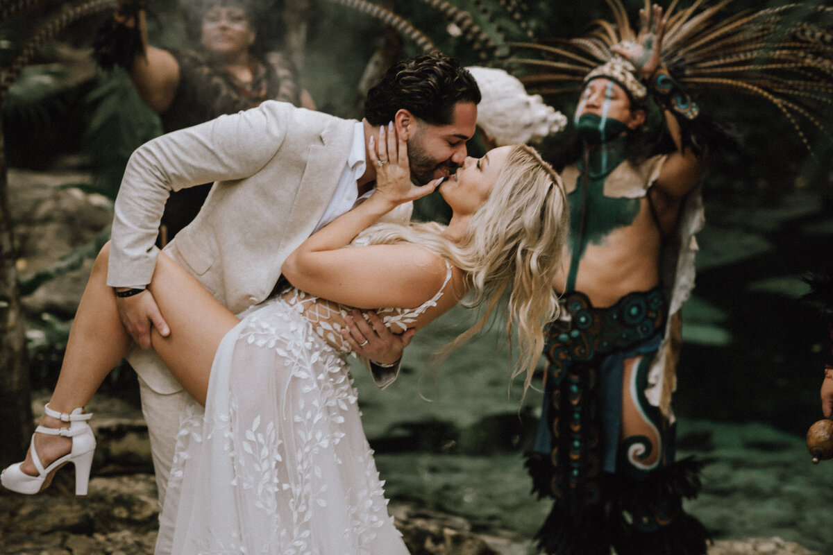 Mayan Wedding Ceremony at a Cenote in Tulum