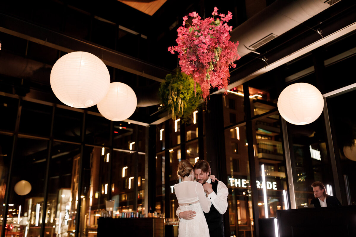 bold color block wedding gather at deer district milwaukee -95