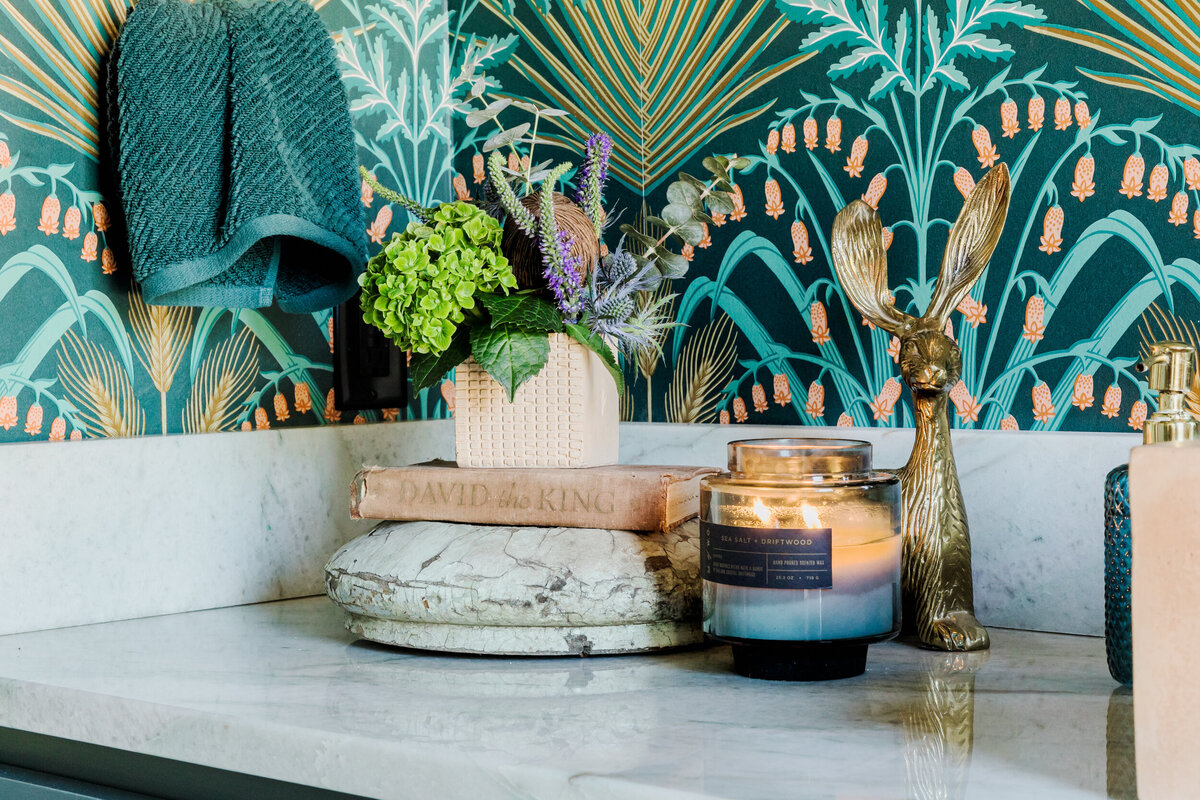 close up of details in a professionally designed bathroom