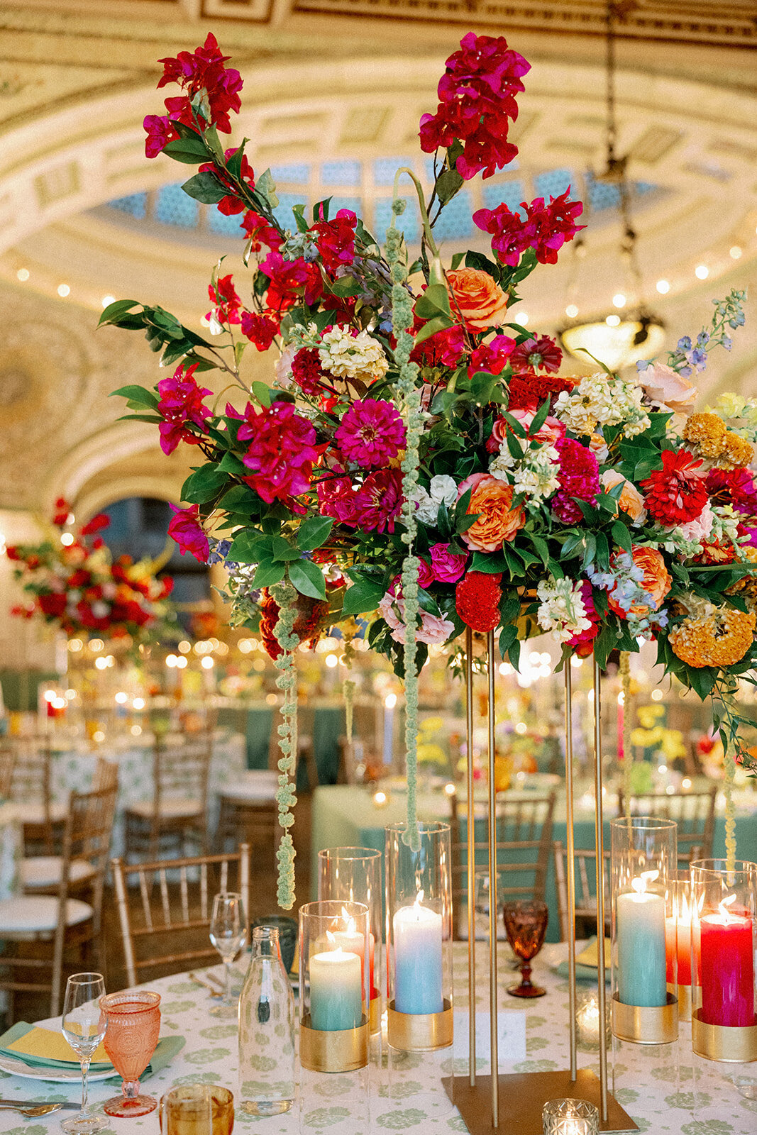 Modern Indian Wedding at Chicago Cultural Center Tiffany Dome_21