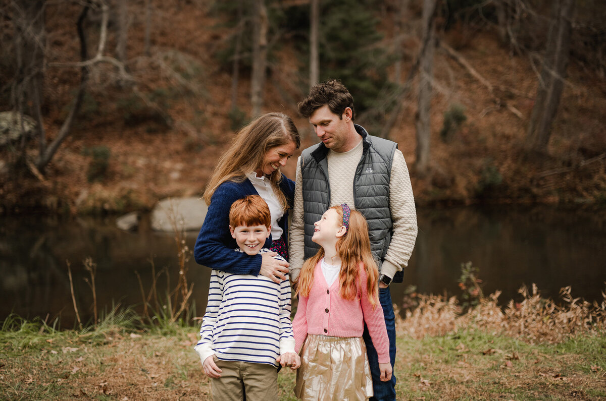 Fall family portrait outside