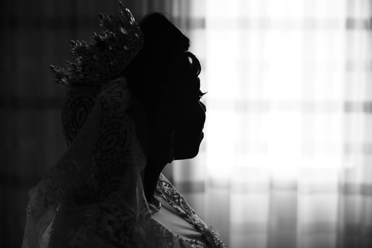 Silhouette Bridal Shot