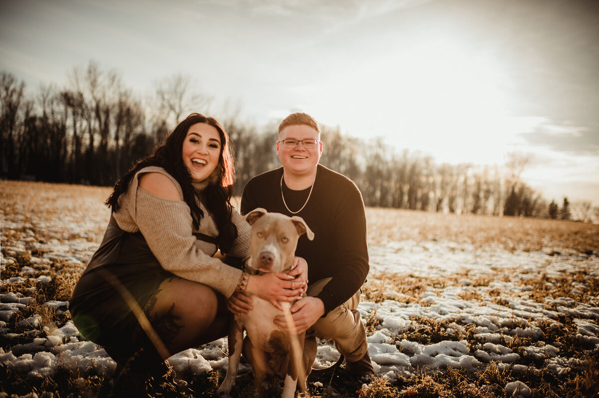 winter engagement session Wisconsin