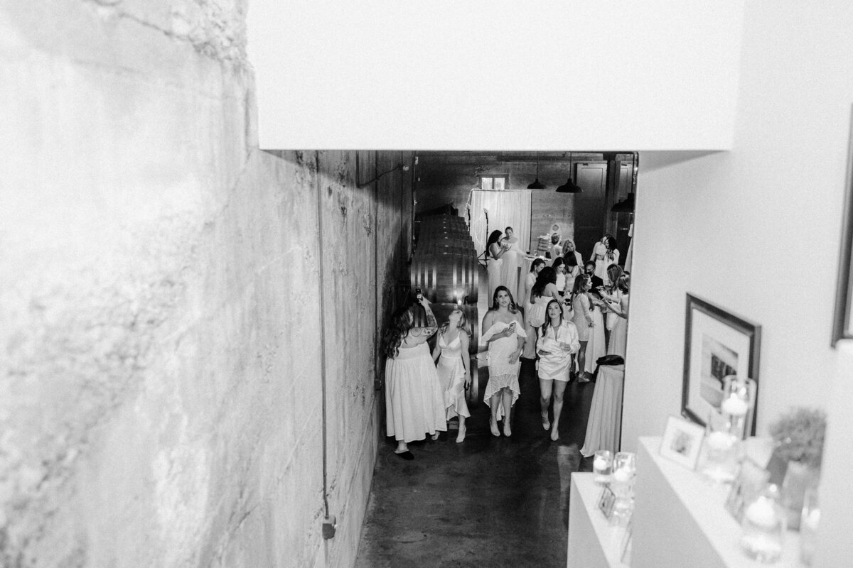 all white party, entrance, formal, elegant, winery, vineyard