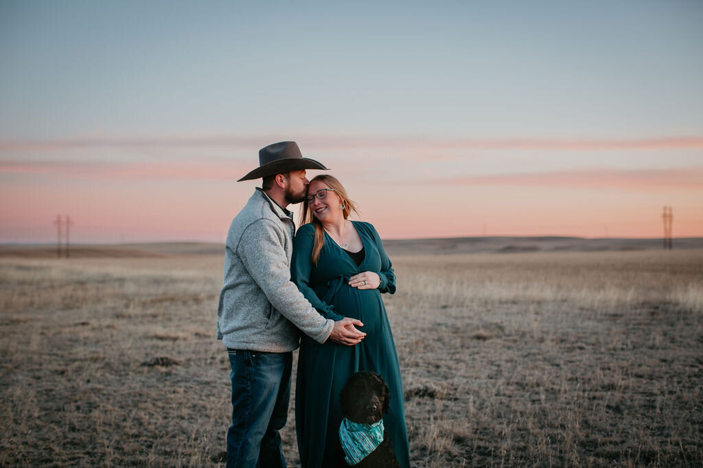 Maternity shoot with dogs