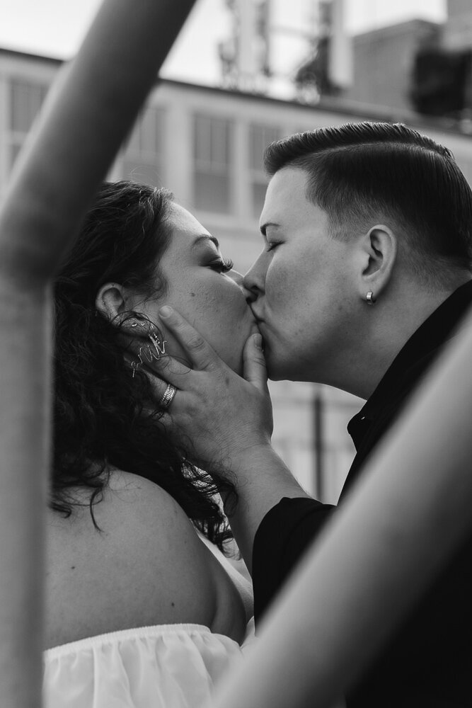 black-and-white-engagement-photos-rooftop-1