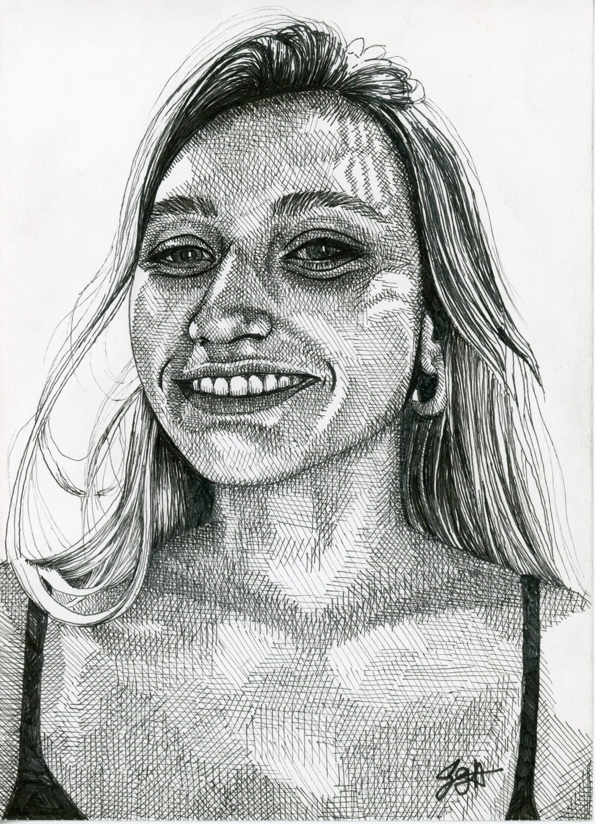 crosshatching-realistic-pen-portrait