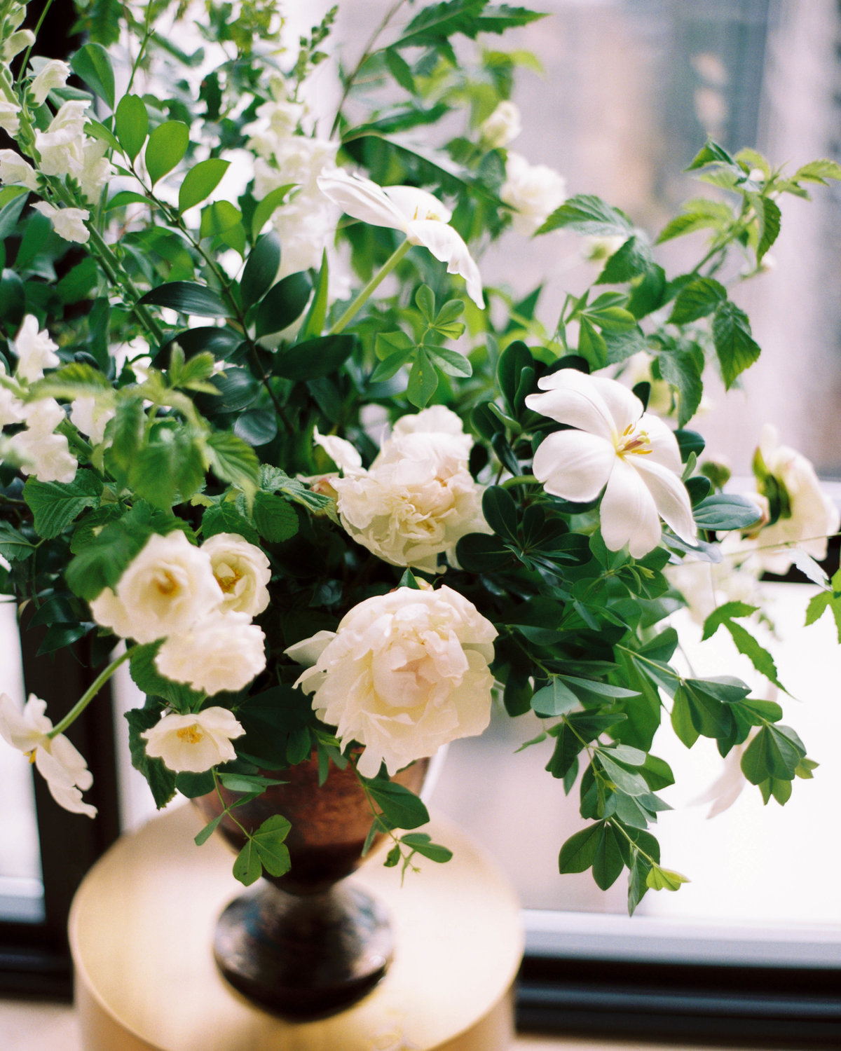 white and green flowers