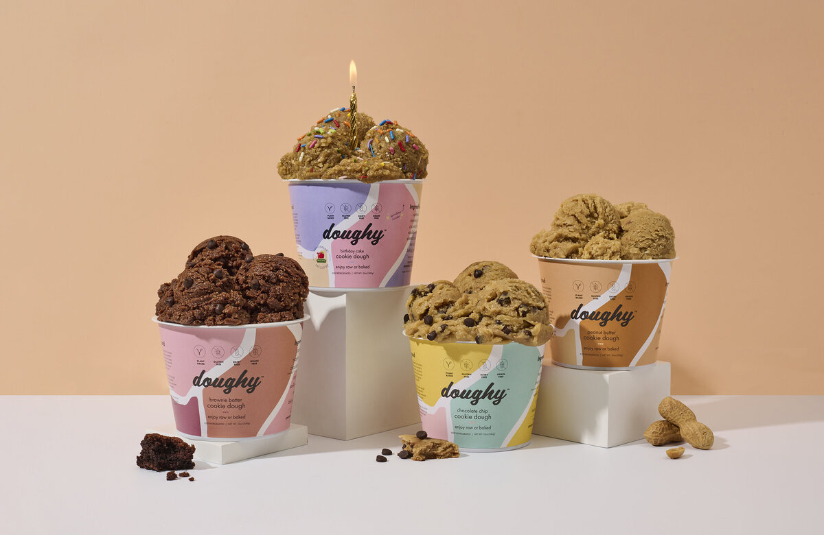 group shot photography for vegan cookie dough