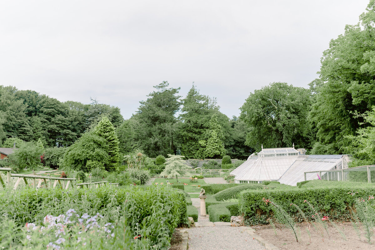 Glenapp Castle walled garden wedding by Jill Cherry Porter