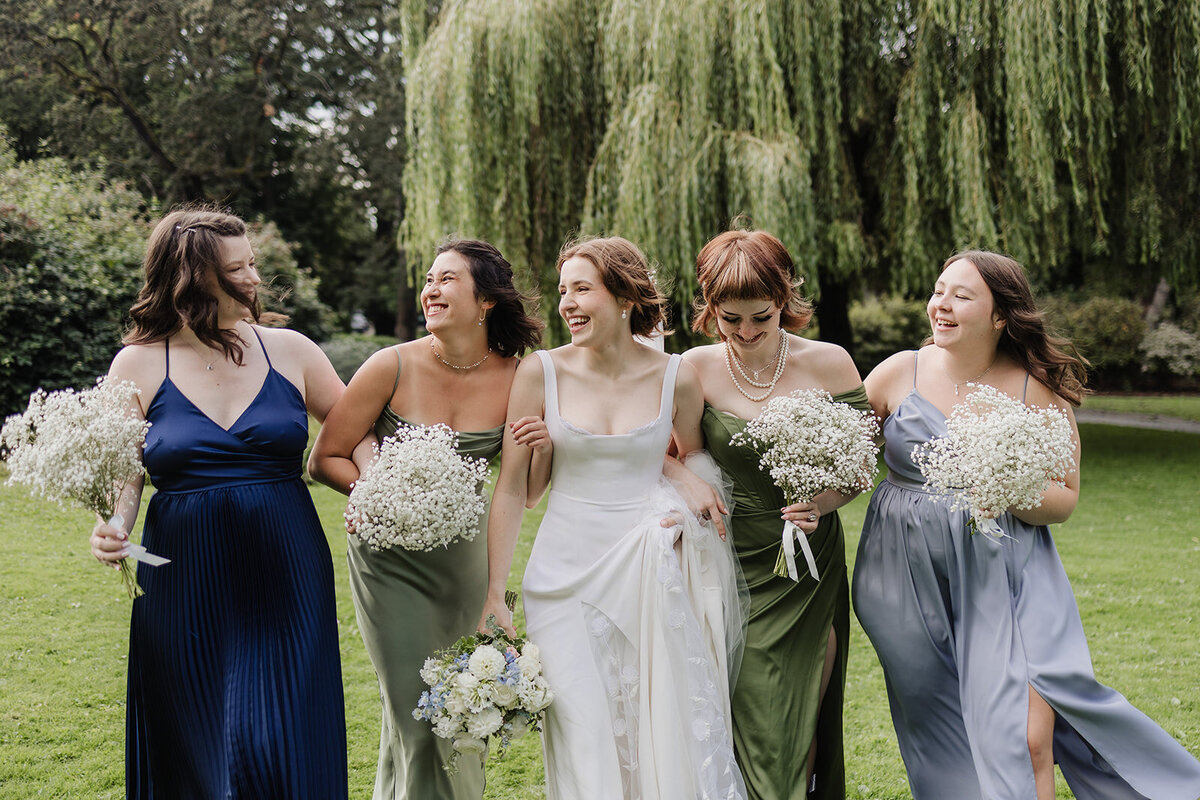 Fun bridal party photo capturing joy and laughter