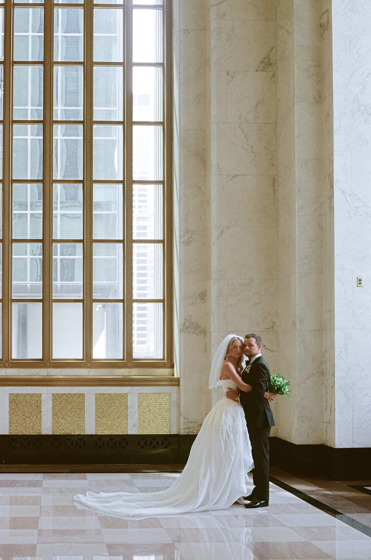 Editorial wedding photography at NOBU Hotel Chicago showcases Lauren Alatriste's sophisticated approach to luxury wedding preparation, featuring fashion forward styling with magazine-worthy imagery combining editorial aesthetics with authentic emotion.
