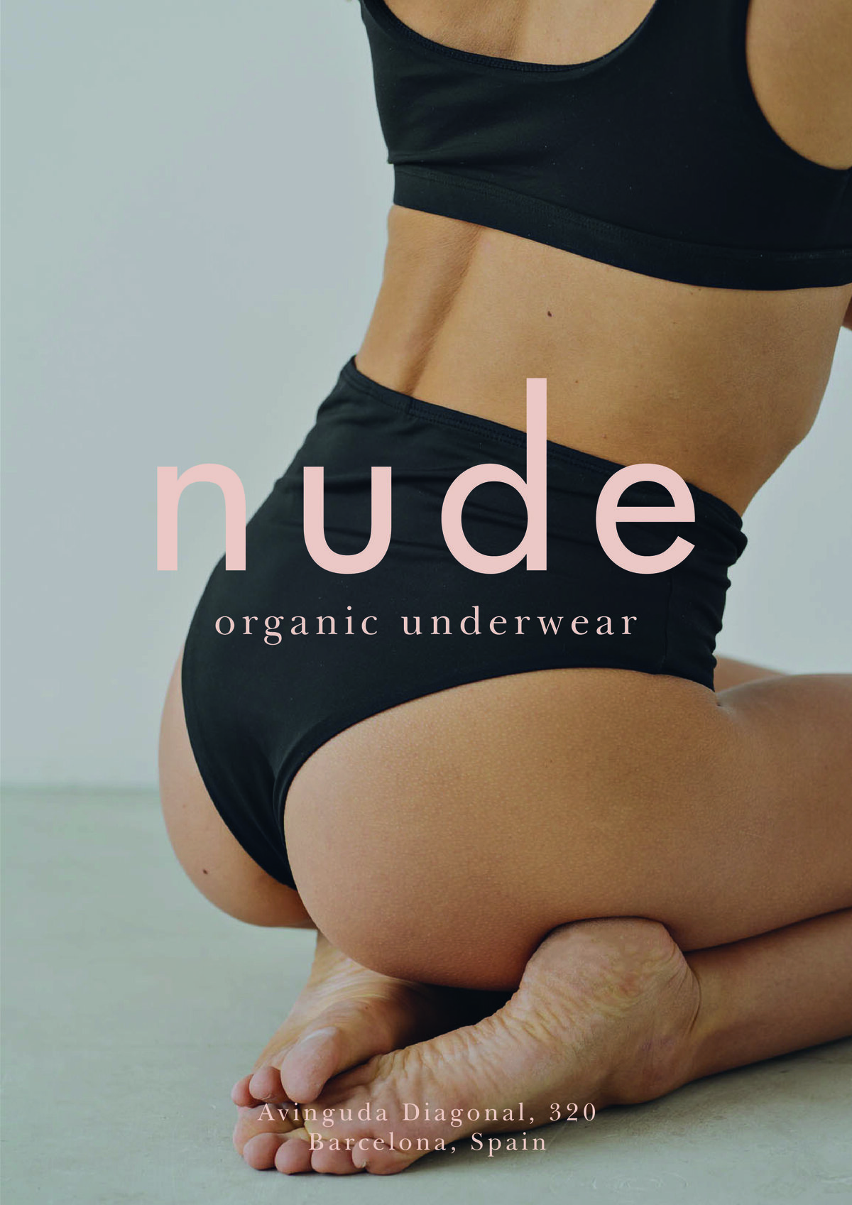 NUDE organic underwear - logo pale pink