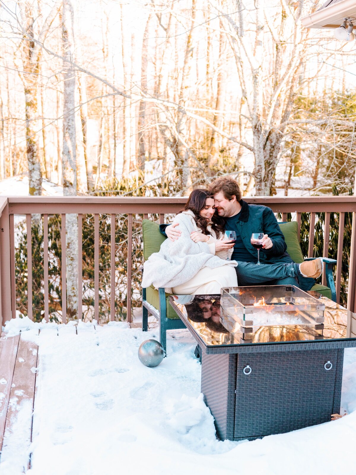 Jamie & Will Blowing Rock NC Winter Engagement Session_0723