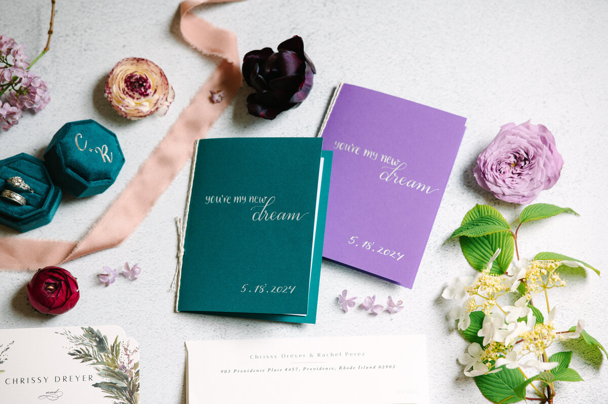 Bride's wedding vow books