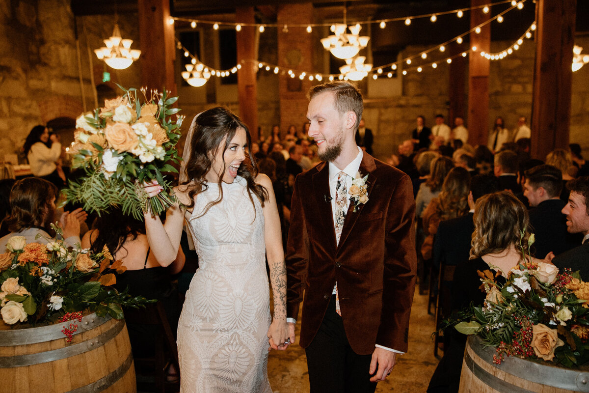 wedding ceremony at chateau rive