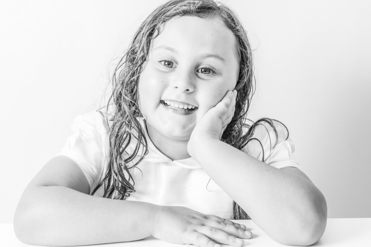 Modern kids portrait in Deltona home-based photography studio