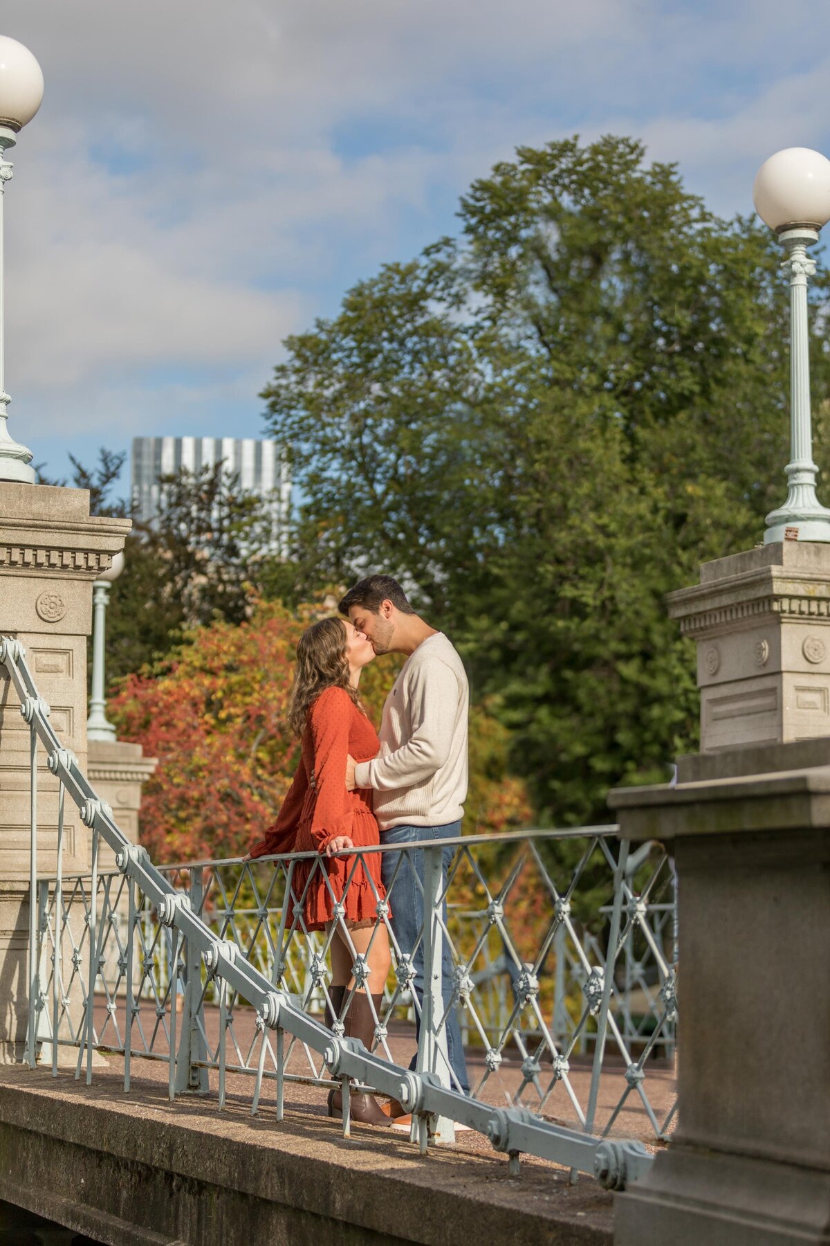 boston public garden engagement photo session summer
