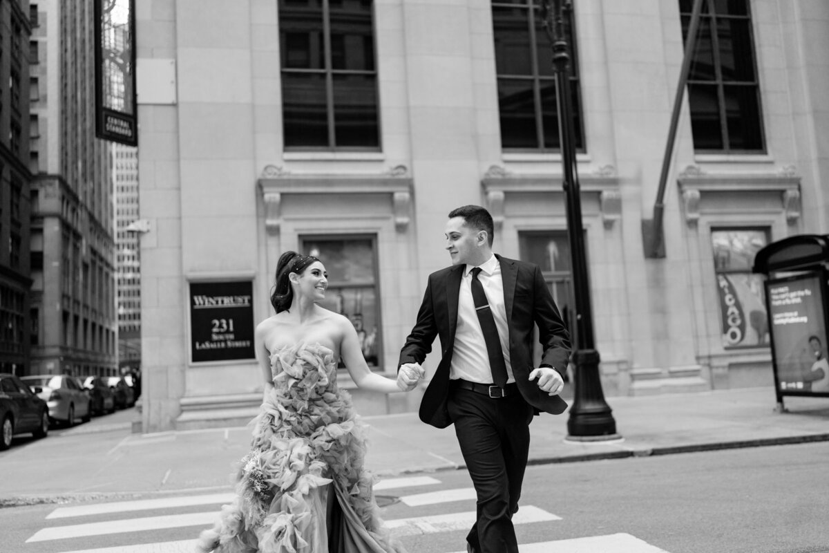 Aspen-Avenue-Chicago-Wedding-Photographer-Rookery-Engagement-Session-Histoircal-Stairs-Moody-Dramatic-Magazine-Unique-Gown-Stemming-From-Love-Emily-Rae-Bridal-Hair-FAV-56
