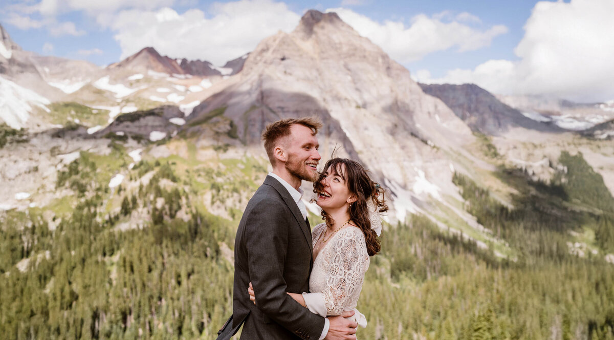 Couple elopes at Blue Lakes, Telluride, Colorado with Colorado elopement photographer and videographer Alpine Vows