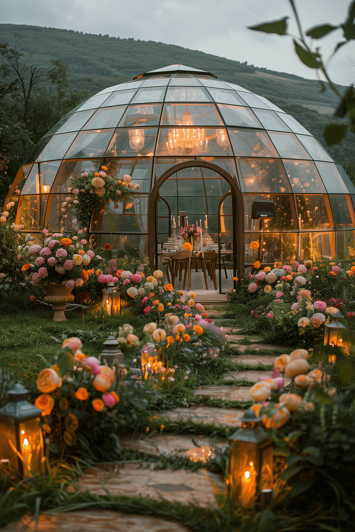 glass dome reception