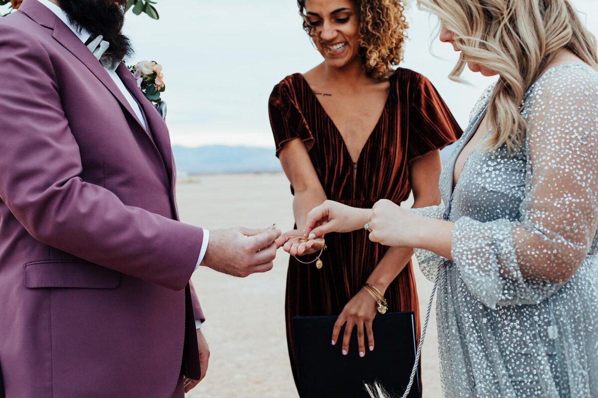 Ceremony at the dry lake bed in Las Vegas