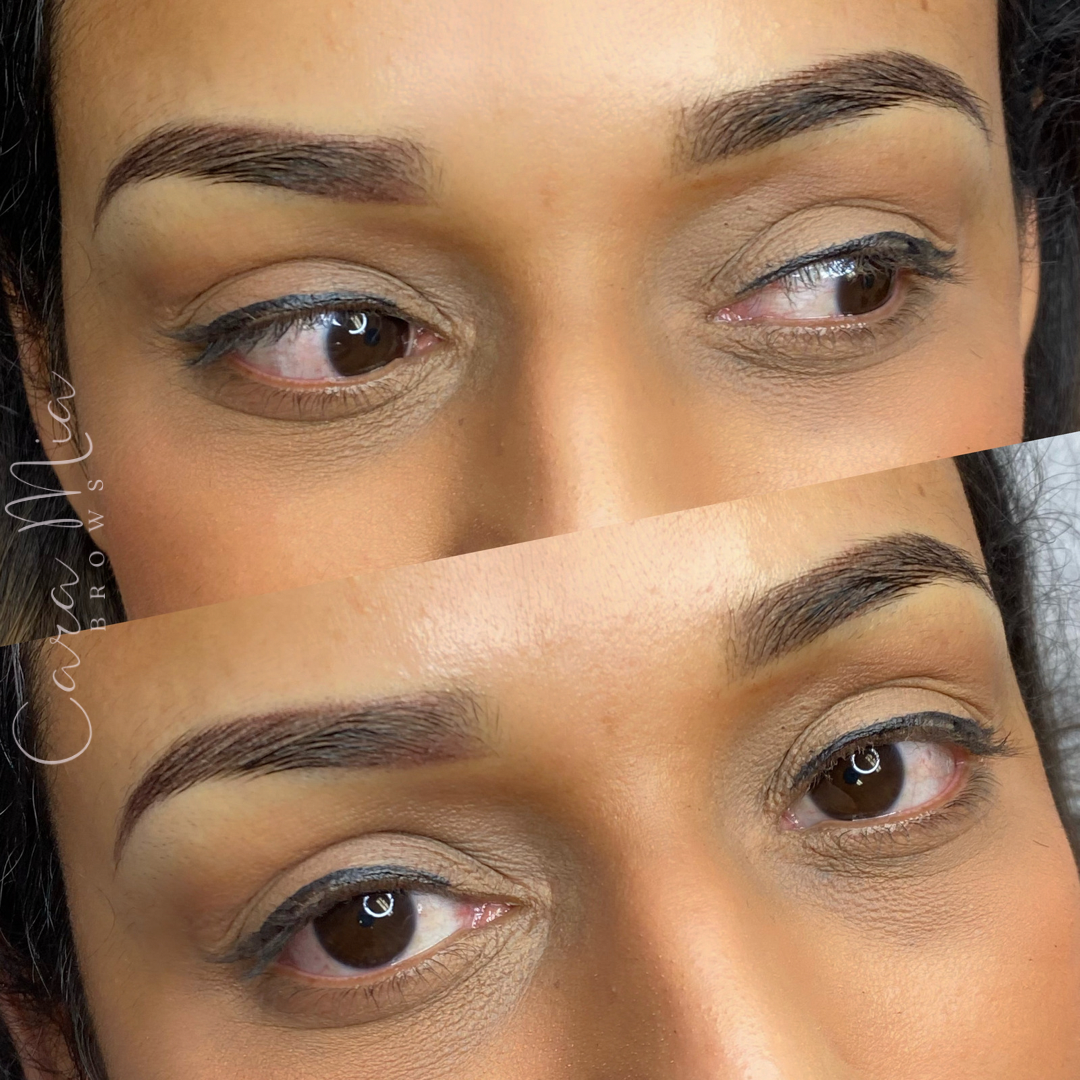 Ombre Powder Brows before and after