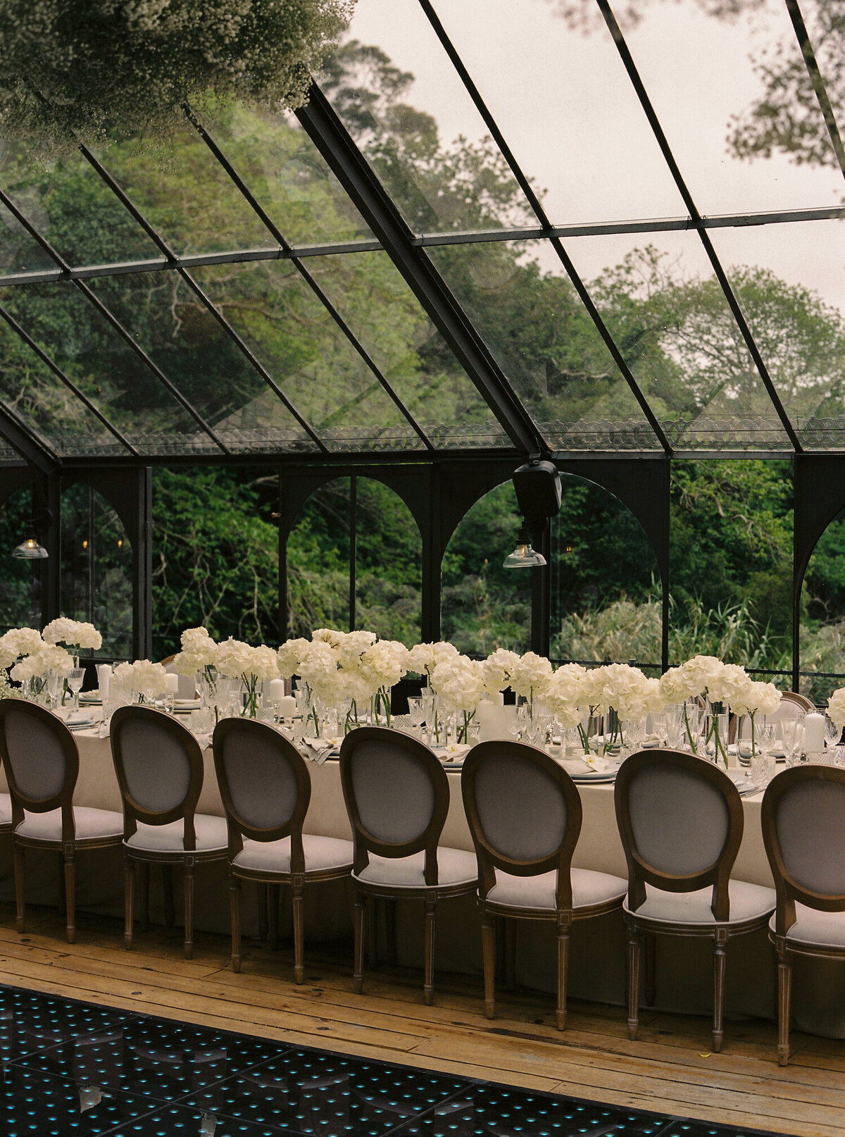 The table beautifully decorated for a Bellavista destination wedding