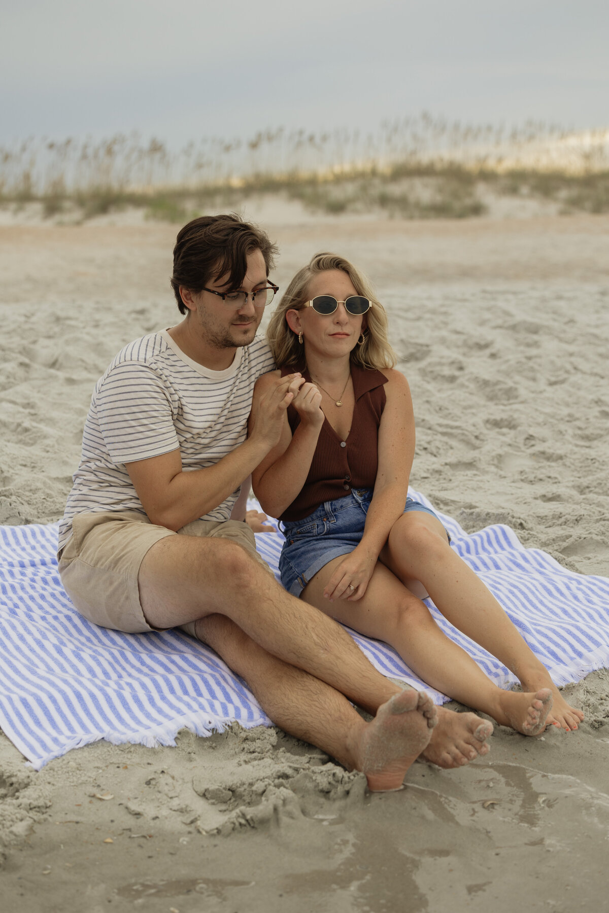couples beach session st augustine florida