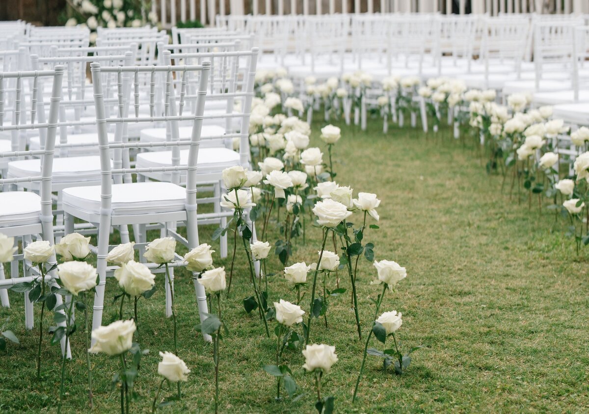 white wedding outdoor ceremony inspiration