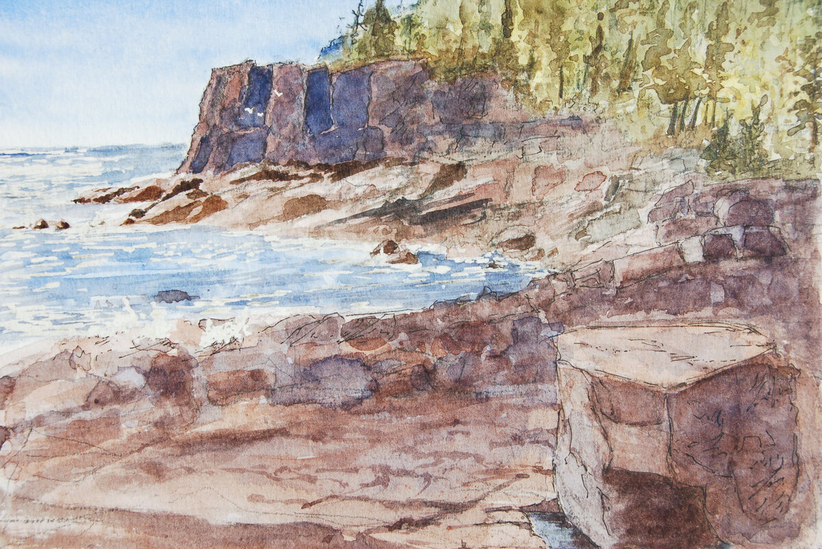 Coastal Maine watercolor