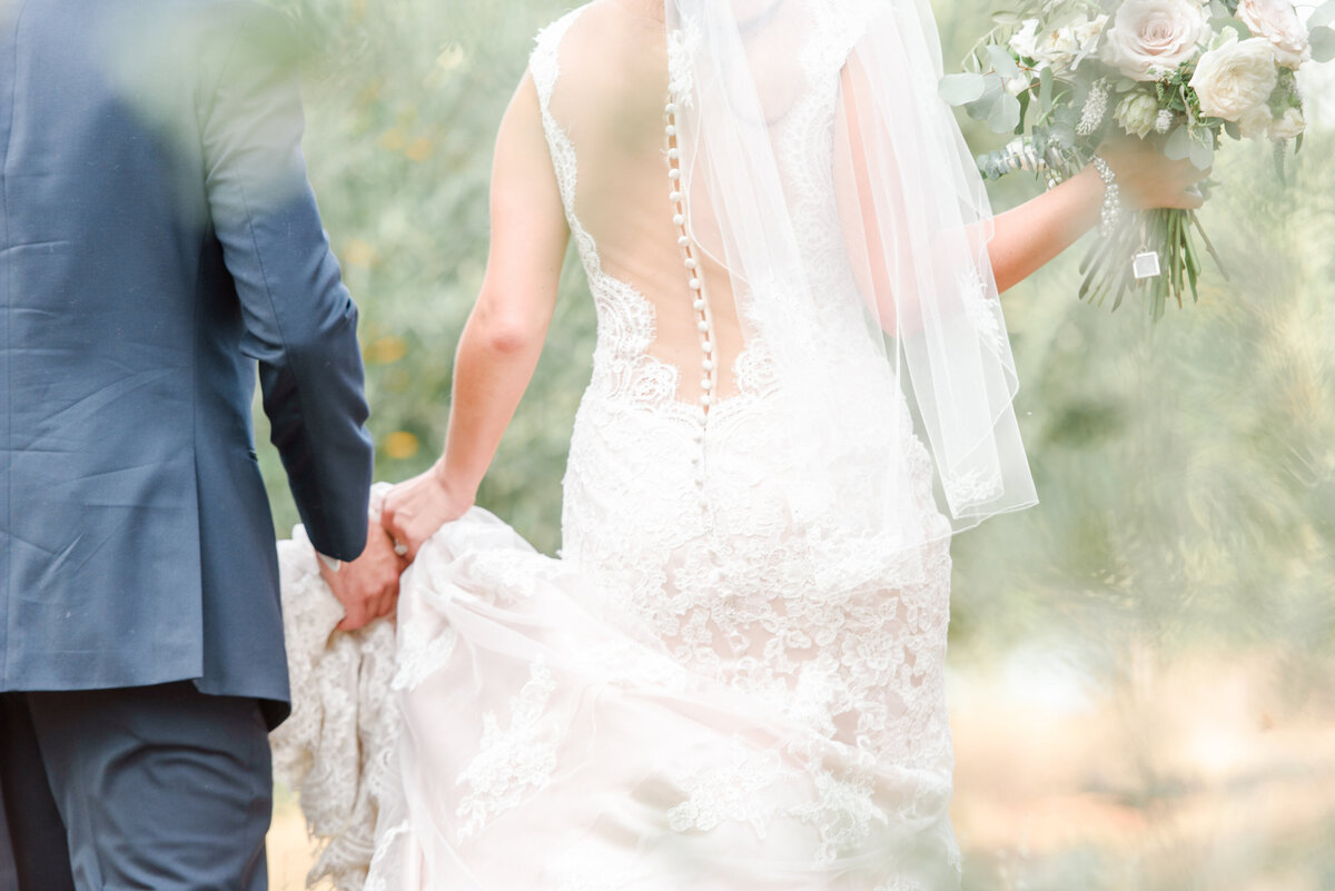 beautiful bride with her bouquet