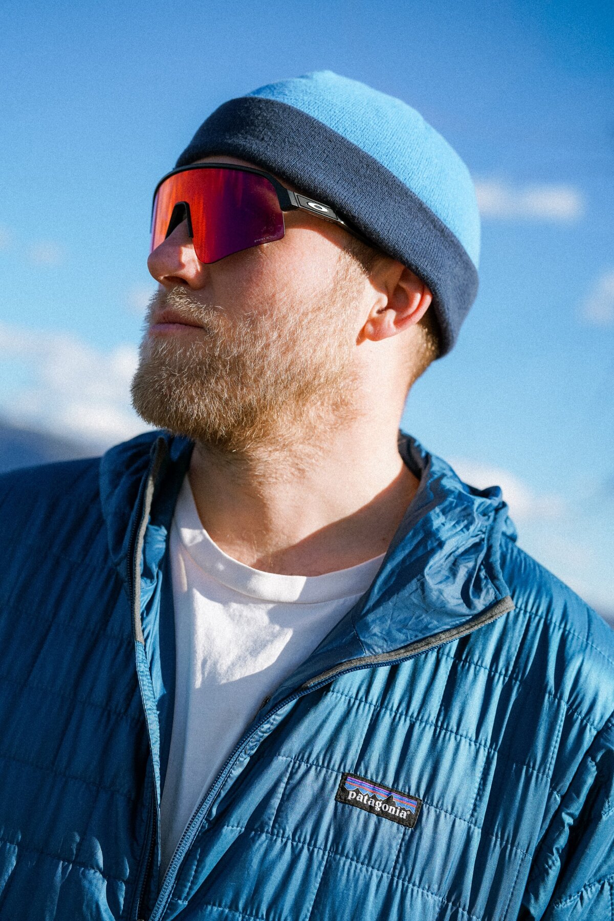 Man in Patagonia gear during an outdoor branding portrait in Japan