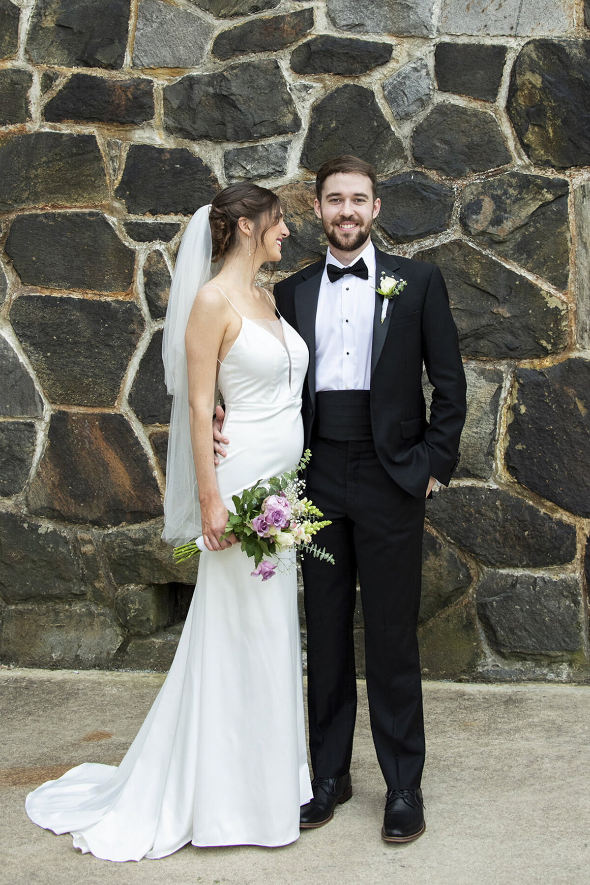 Couple smiling