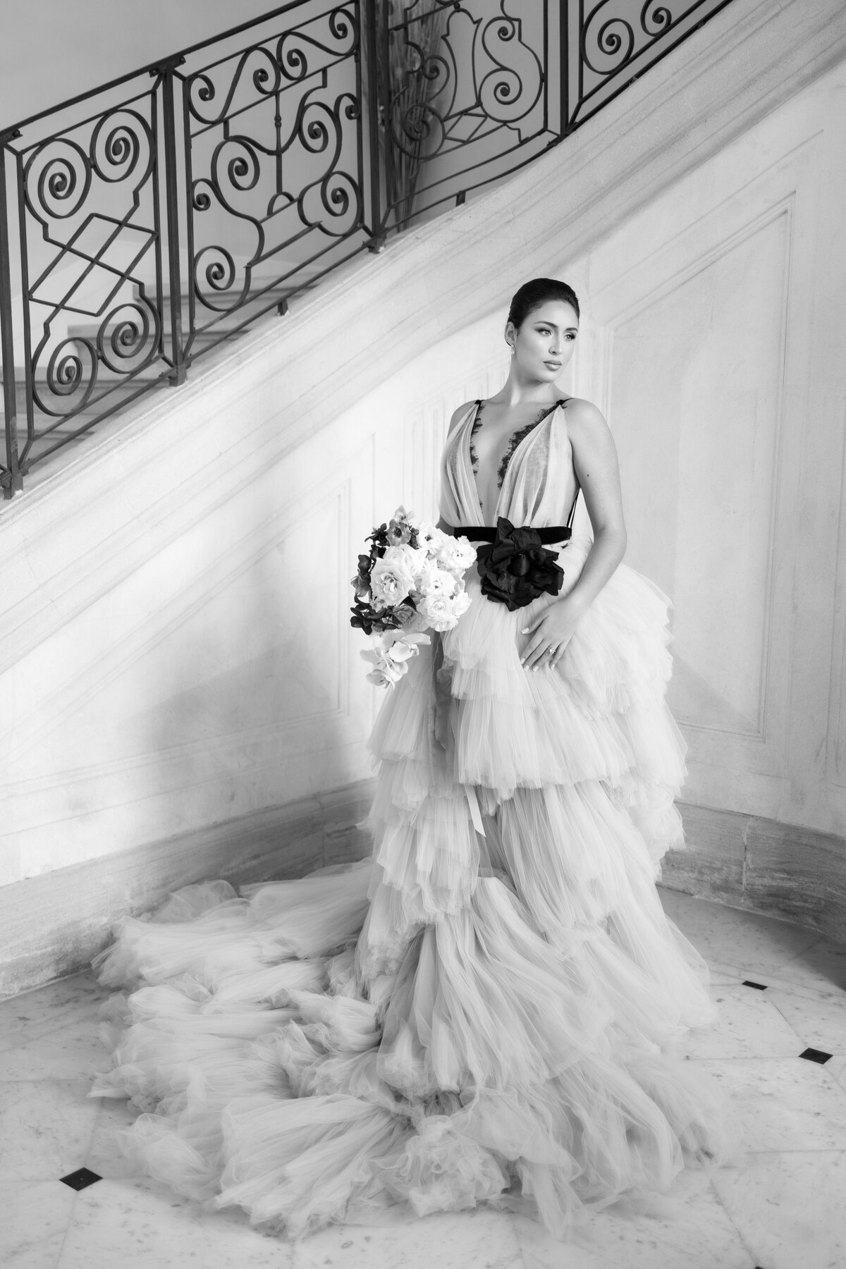 Bride inside  Château de Tourreau