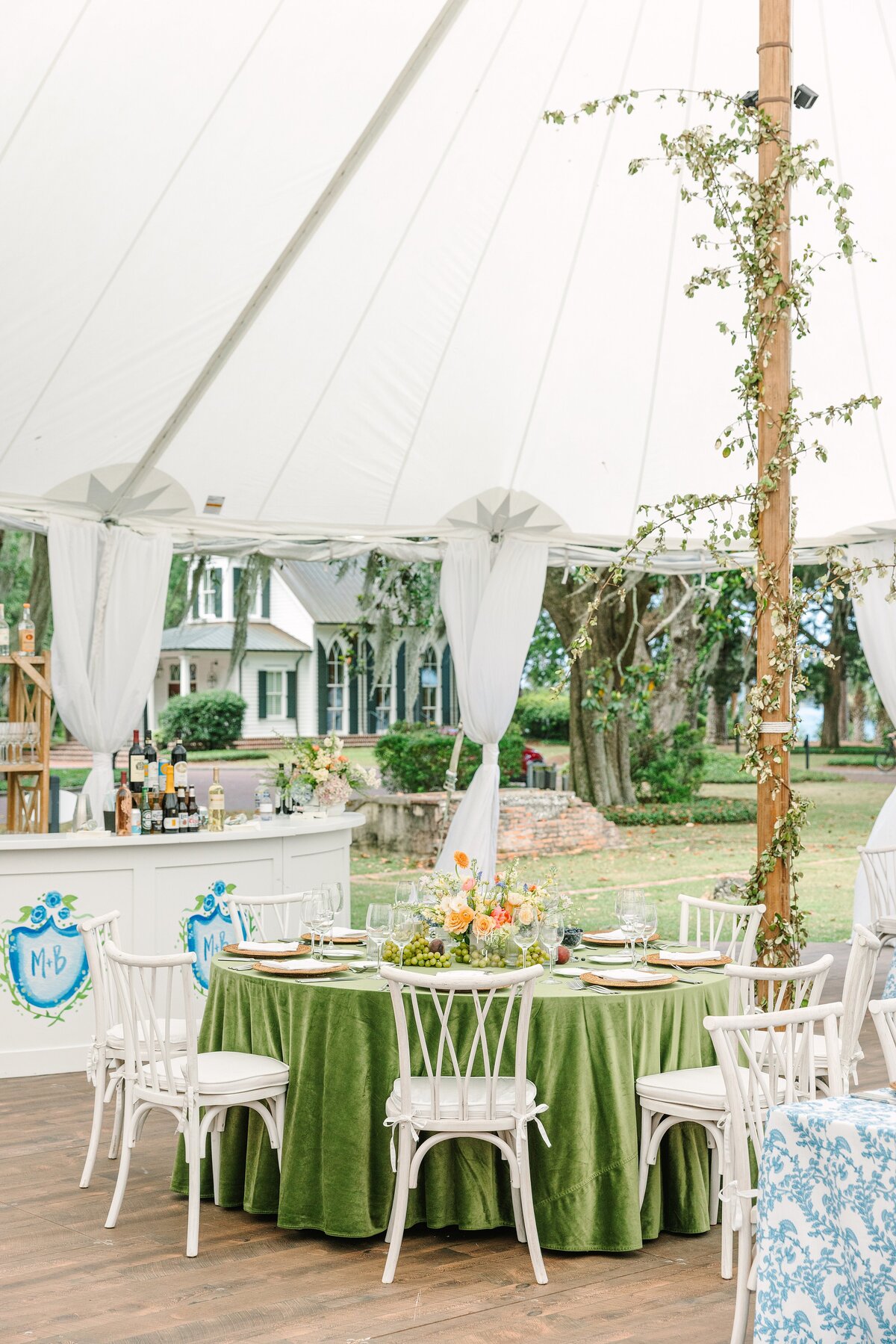 tented reception at montage palmetto bluff wedding