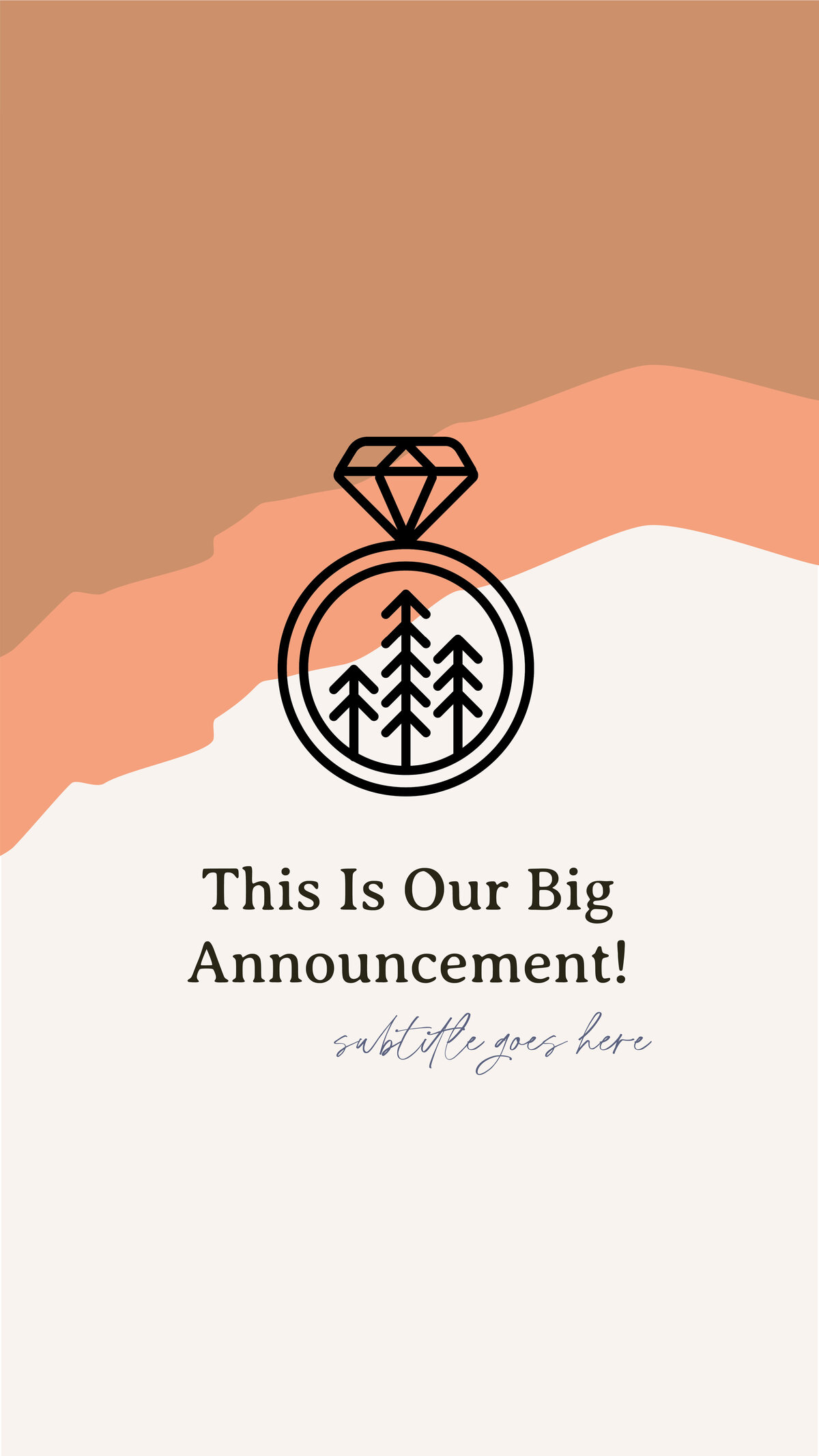 ring illustration over an announcement