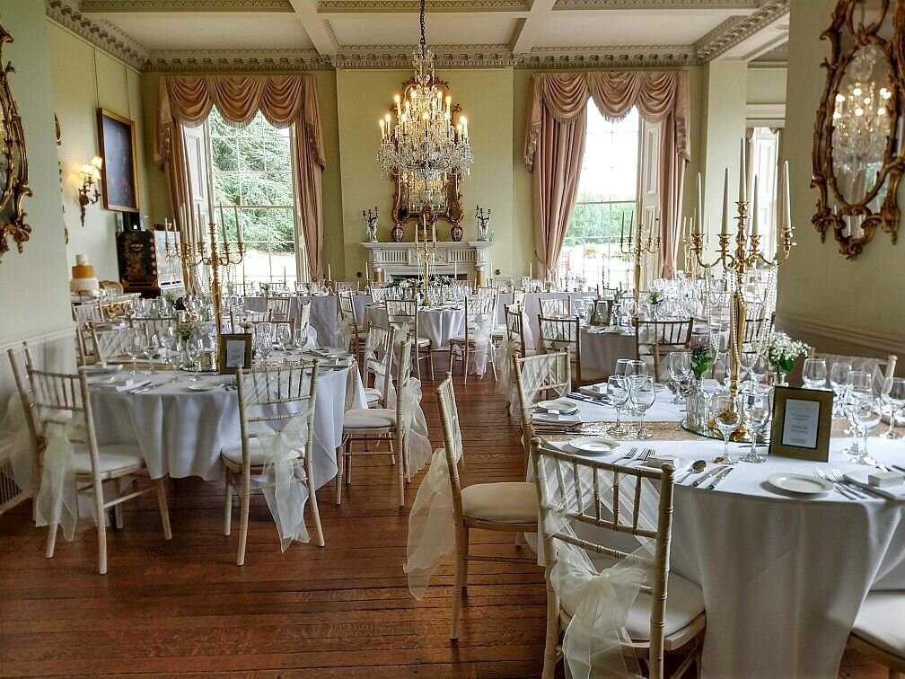 Gold candelabra sequin pearl wedding 12
