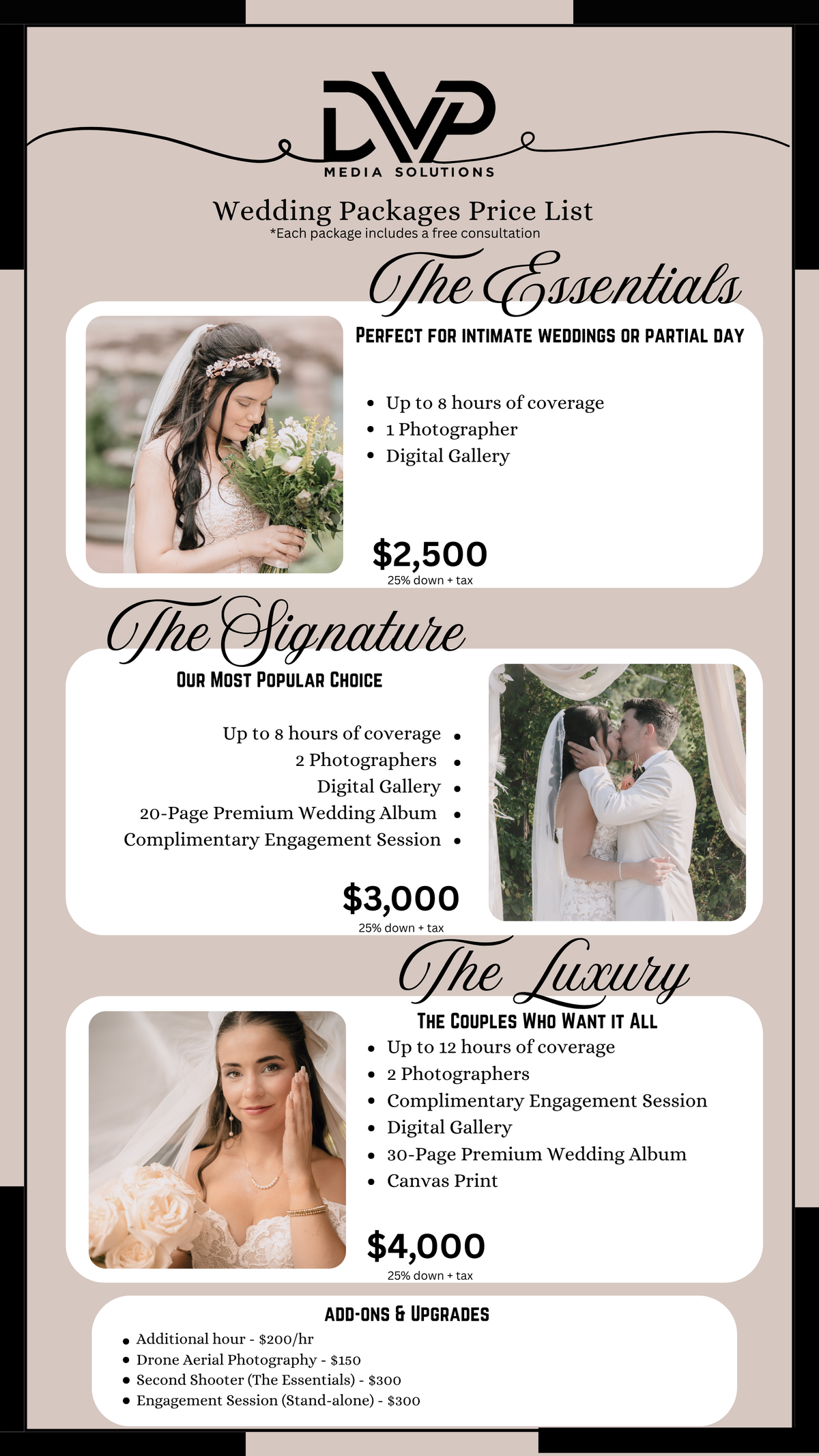 Luxury wedding photography - DVP Media Solutions - Ohio