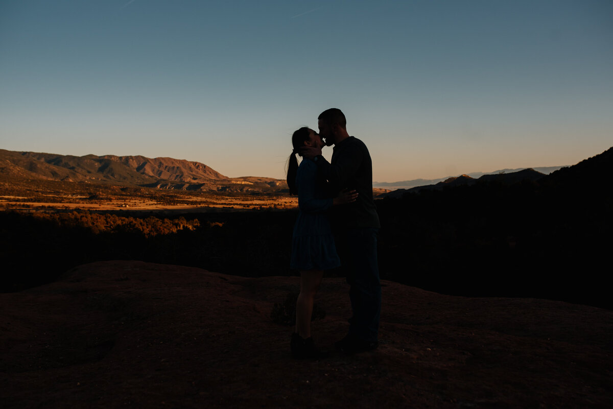 couple embracing during sunset