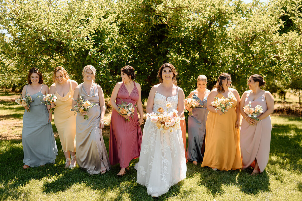 Peach wedding