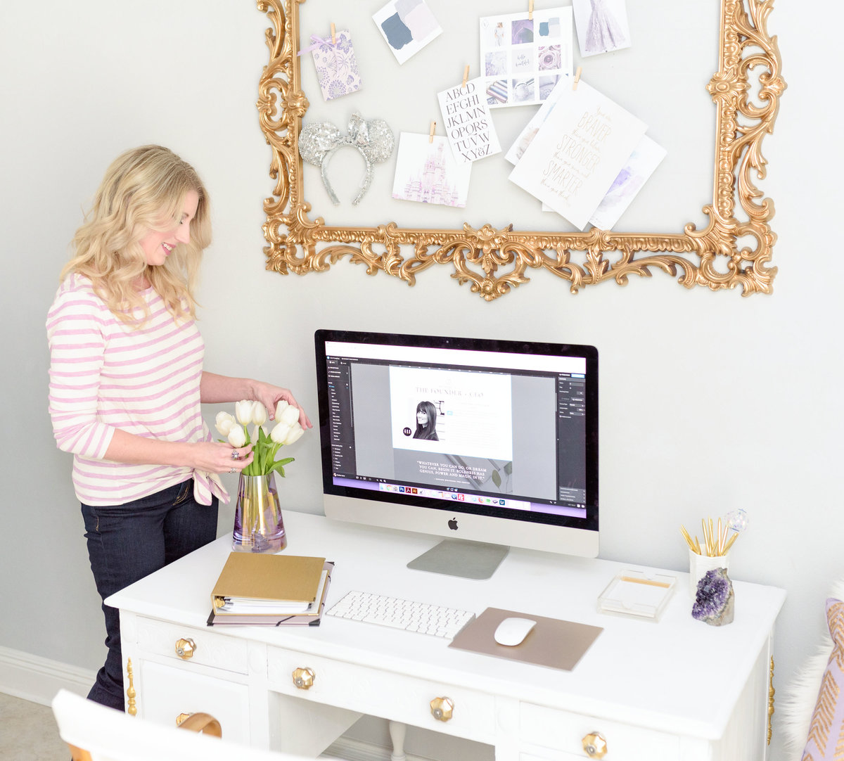 Showit Websites for Creatives & Coaches | Heather Jones at Desk