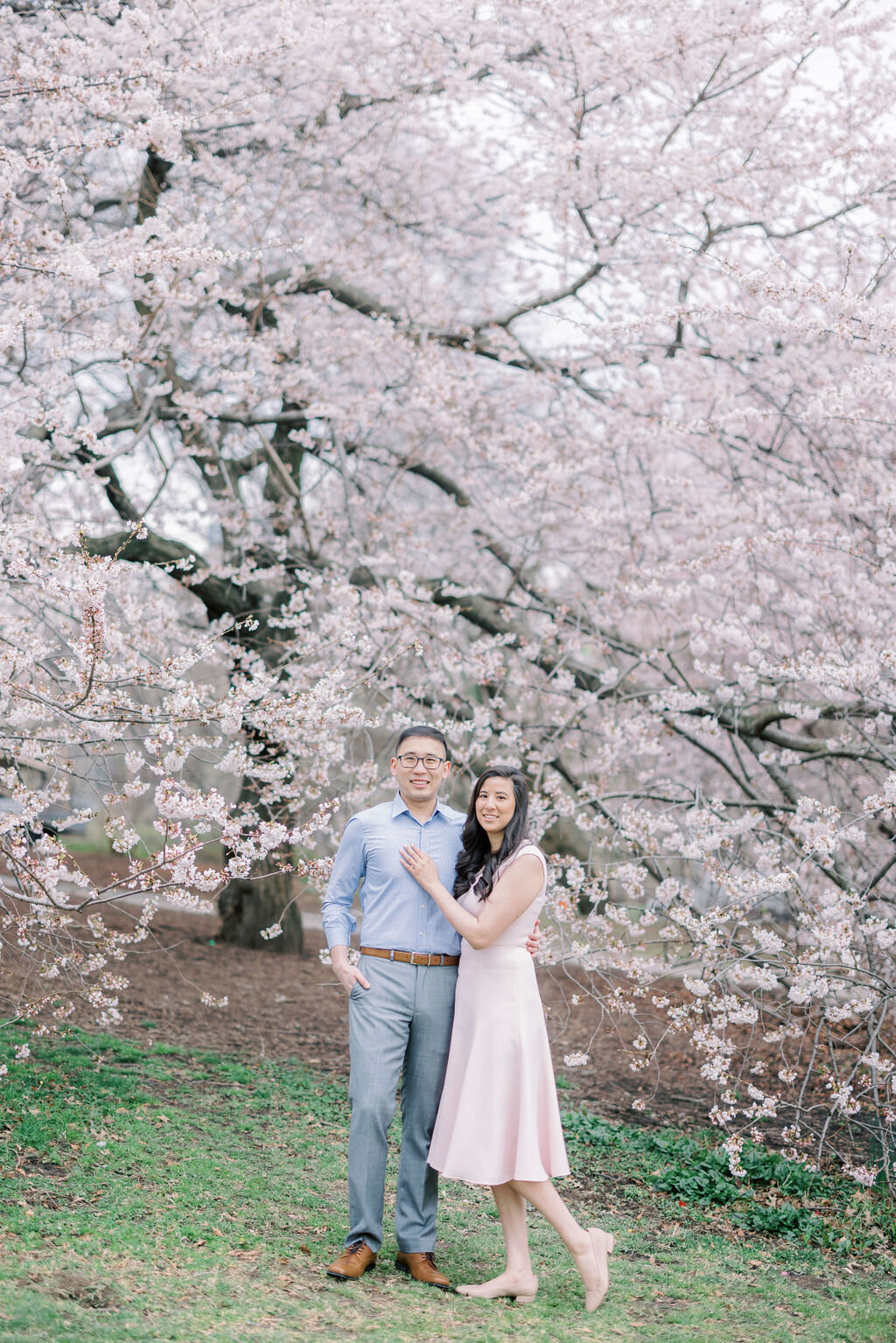 Central Park Cherry Blossom Engagement session 0982