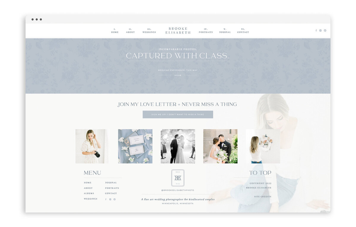 Custom Brand and Showit Web Website Websites Design Designs Designer Designers Theme Themes Template Templates for Photographers Creative Small Business Owners Entrepreneurs by With Grace and Gold - 5