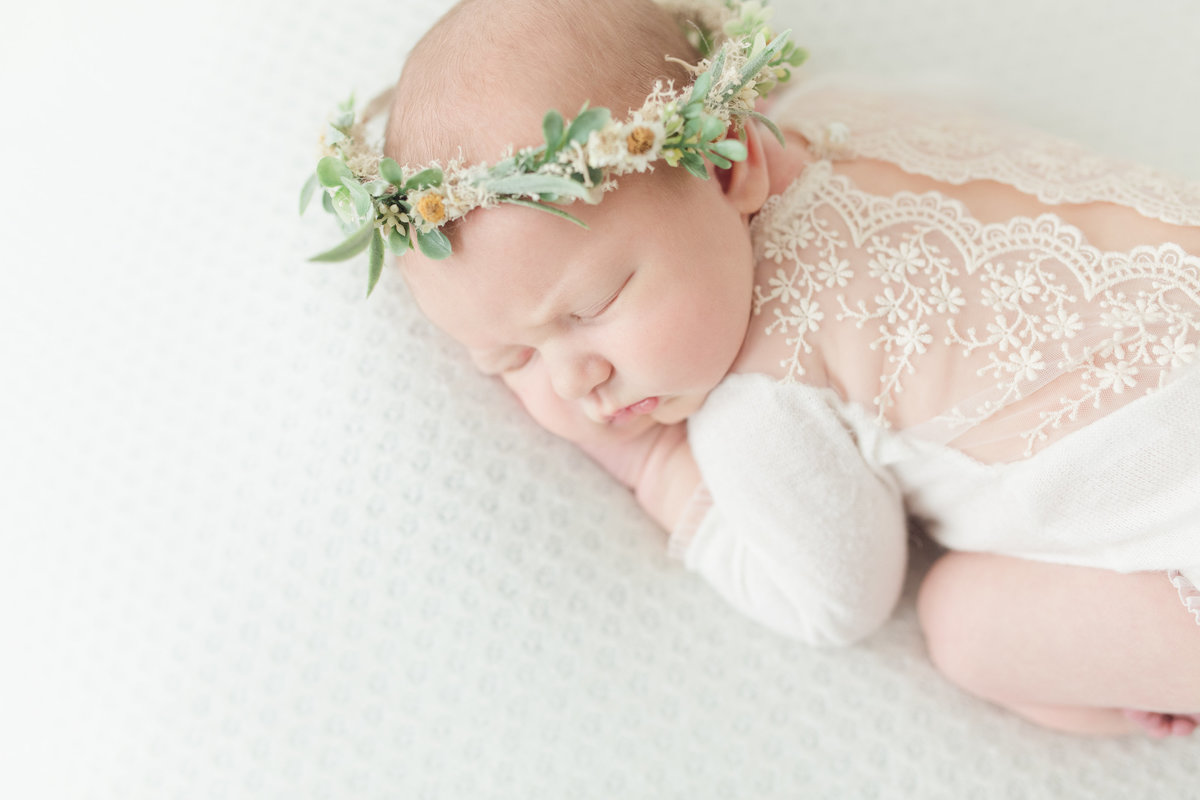 Floral Crown Newborn Photos Edmonton