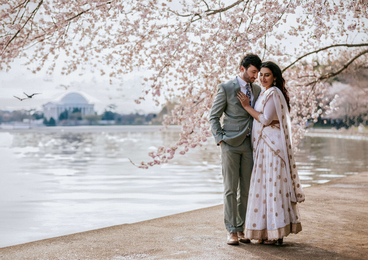 idyllic-portrait-engaged-couple-under-cherry-blossom-tree-dc-tidal-basin