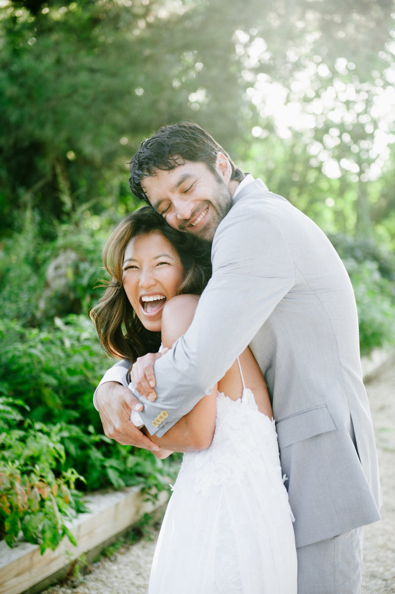 soft and romantic natural playful wedding photo