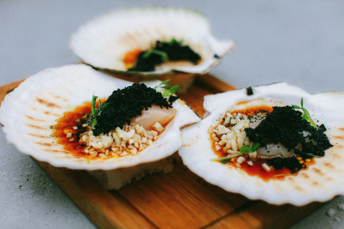clams and caviar
