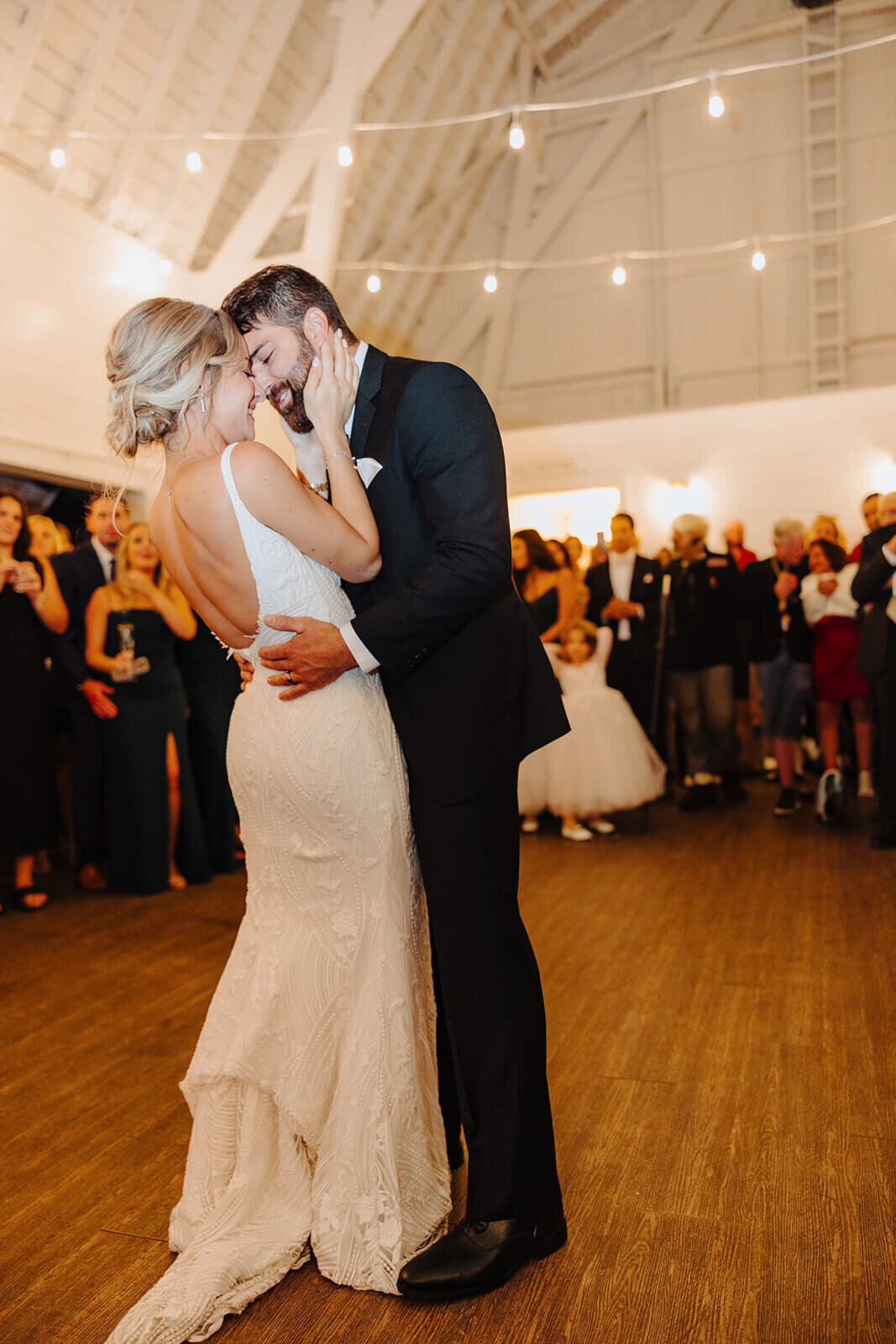 Bride and groom first dance at Finger Lakes Wedding